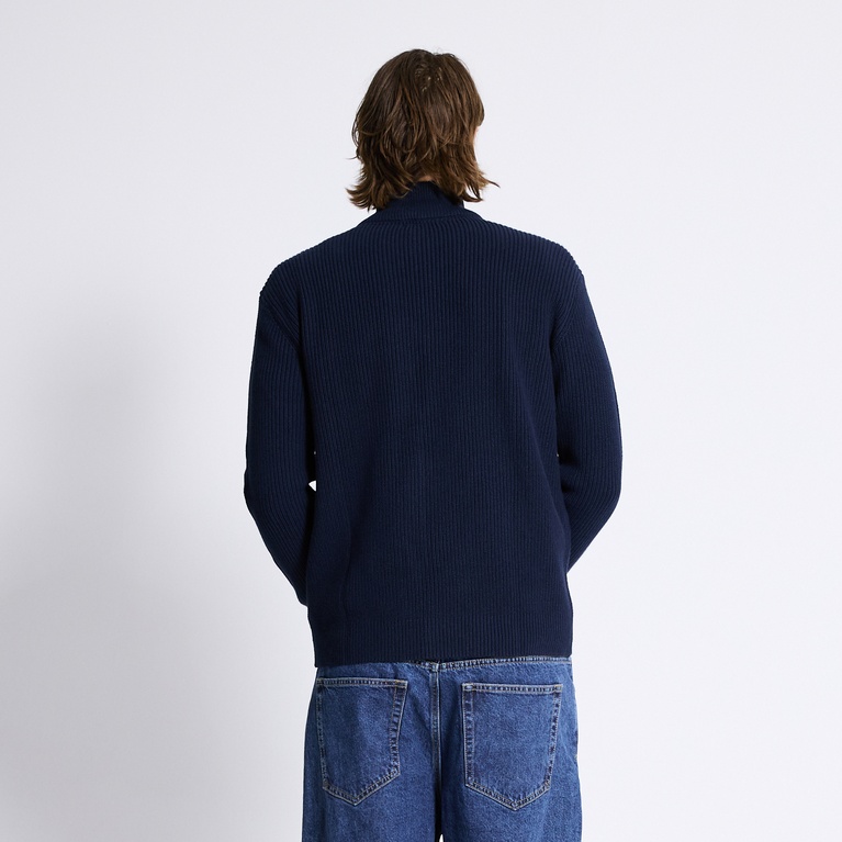 Zip knit cardigan "Frippe"